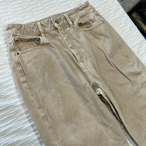 ZARA jeans mom jeans high waist straight size 8 women’s cream colored